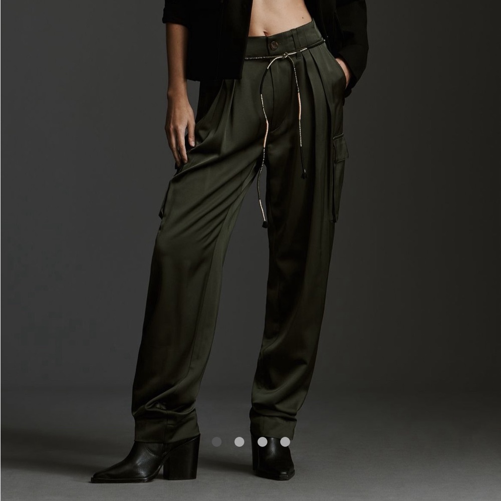 Anthropologie Scotch & Soda satin cargo pants XL